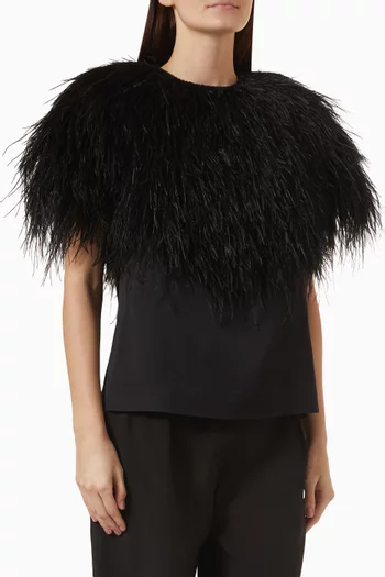 Iona Ostrich Feather Top