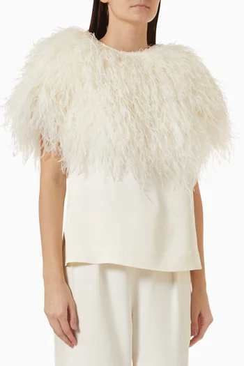Iona Ostrich Feather Top