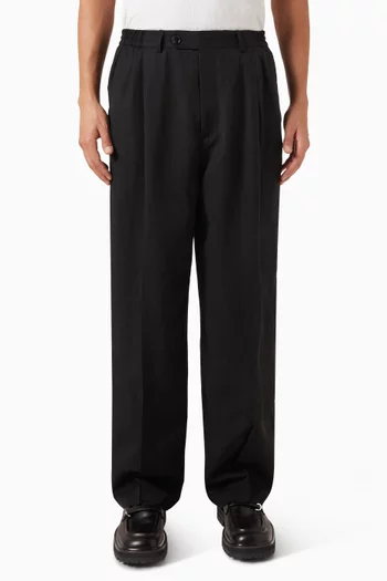 Pleated Suit Pants in Linen-blend