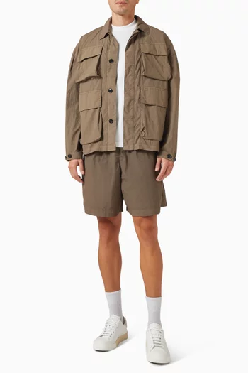 Garment Dye Wide Leg Shorts in Nylon