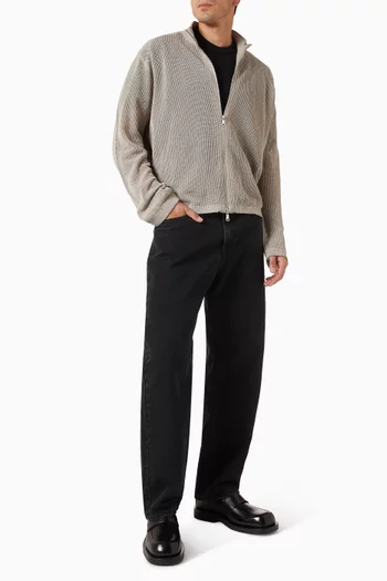 Track Jacket in Linen-knit
