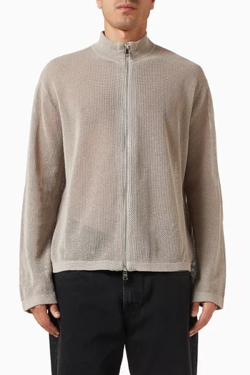 Track Jacket in Linen-knit