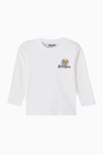 Teddy-print T-Shirt in Cotton