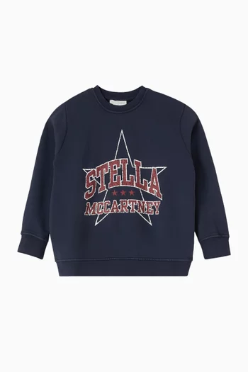 Logo-print Sweatshirt in Cotton-fleece