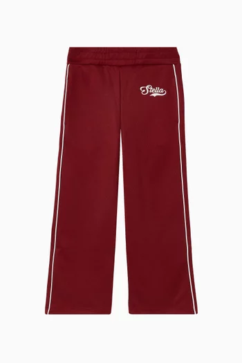 Logo Wide-leg Pants in Cotton-blend
