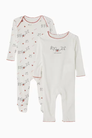 Bird Print Pyjama Romper Set