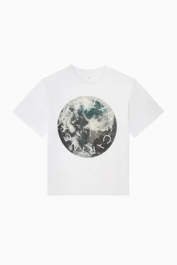 Earth Logo-print T-shirt in Cotton