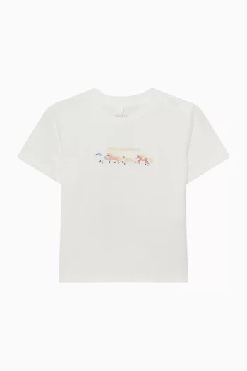 Horse Print T-Shirt in Organic Cotton