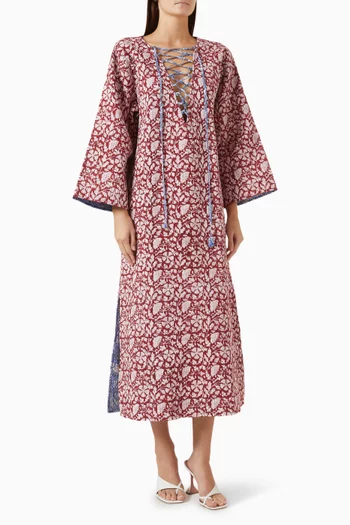 Lace-up Quilted Kaftan