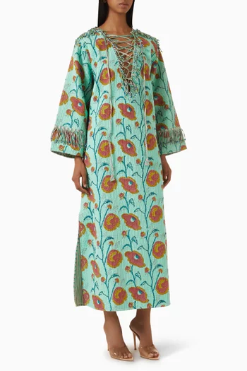 Classic Quilted Kaftan in Cotton