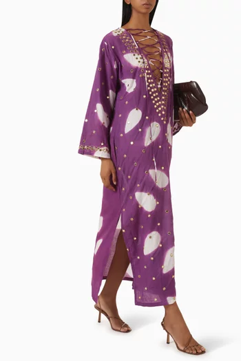 Classic Mirror Tie-dye Kaftan in Cotton