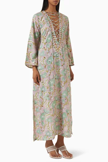 Classic Mirror Kaftan in Cotton