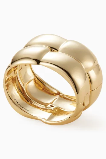 Mega Woven Bangle in 14kt-dipped Brass