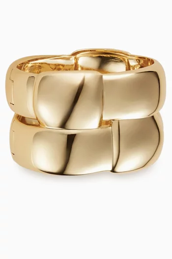 Mega Woven Bangle in 14kt-dipped Brass