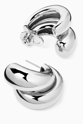 Orla Earrings in Silver-dipped Brass