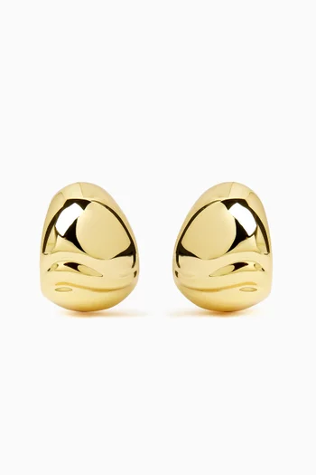 Nelle Hoop Earrings in 14kt Gold-dipped Brass