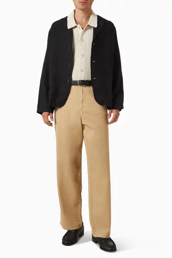 Wide-leg Pants in Twill