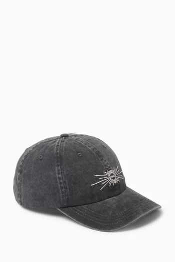 One Embroidered Cap in Cotton