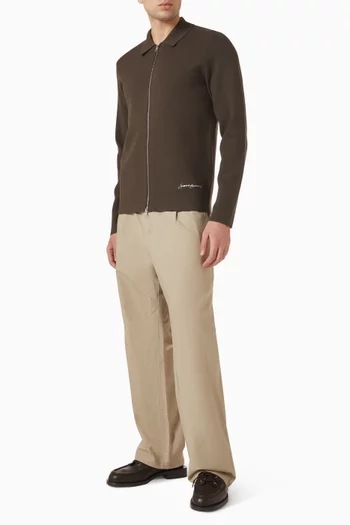 Samatt Zip Polo Cardigan in Ecovero Blend