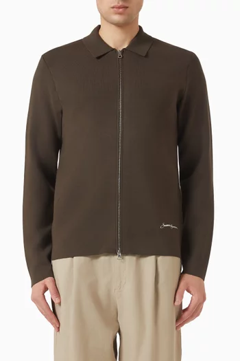 Samatt Zip Polo Cardigan in Ecovero Blend