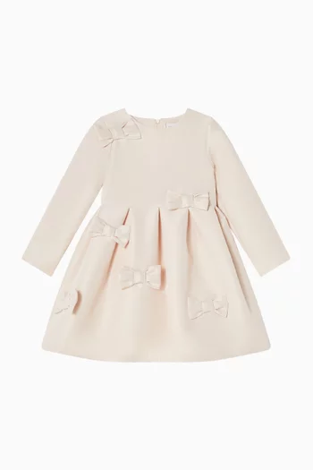 Tonal Bow-embellished Dress
