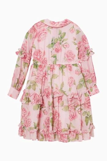 Rose-print Dress