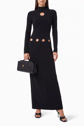 Sculpted Cut-out Dress in Modal Jersey
