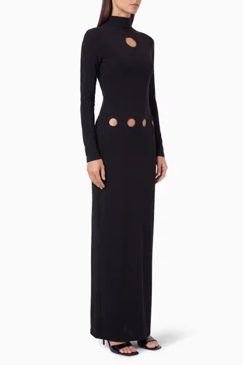Sculpted Cut-out Dress in Modal Jersey