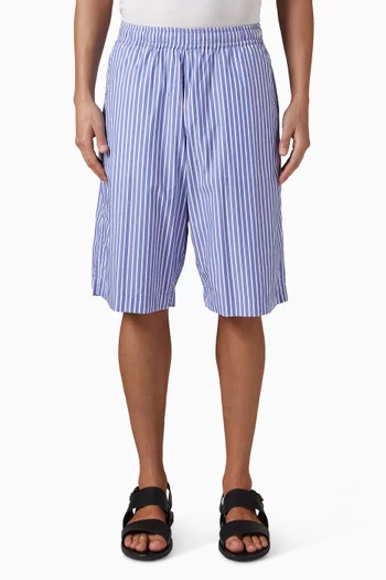Vacation Striped Wide-leg Shorts