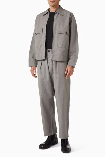 Oxford Tapered Pants in Cotton