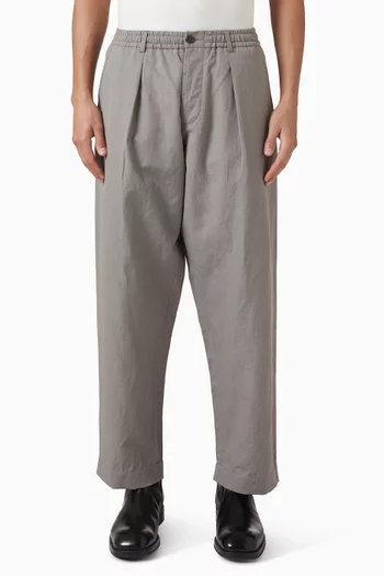 Oxford Tapered Pants in Cotton