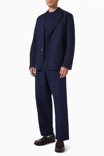 Oxford Tapered Pants in Cotton