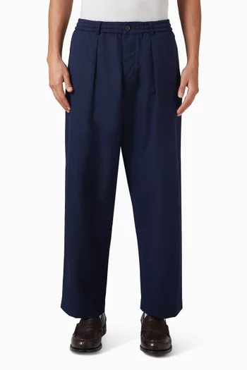 Oxford Tapered Pants in Cotton