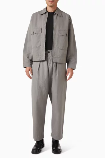 Weave Jacket in Cotton-linen