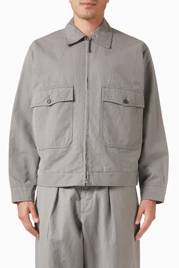 Weave Jacket in Cotton-linen
