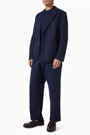 Two-button Blazer in Linen-cotton
