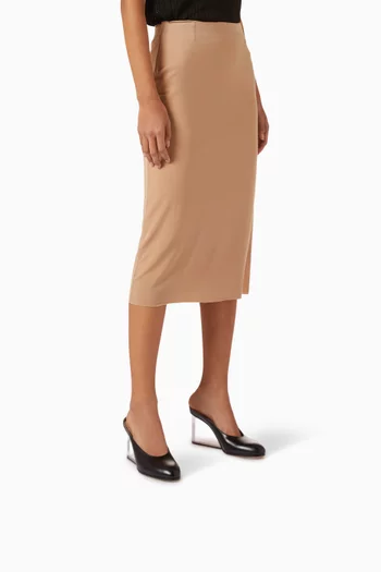Plexi Wedge 80 Mule Pumps in Leather