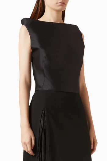 بلوزة قصيرة مزيج حرير