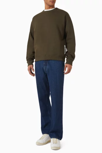 Ribbed Sweatshirt in Cotton