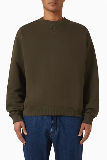 Ribbed Sweatshirt in Cotton