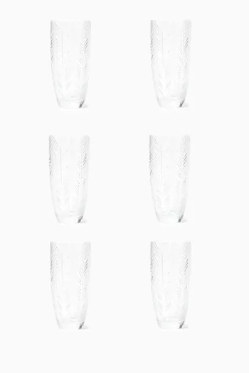 ZigZag Champagne Glasses, Set of 6