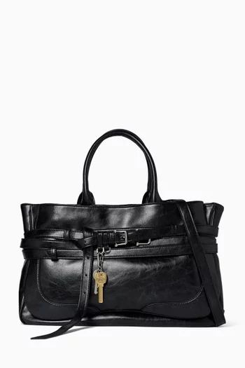Medium Brocle Tote Bag in Leather