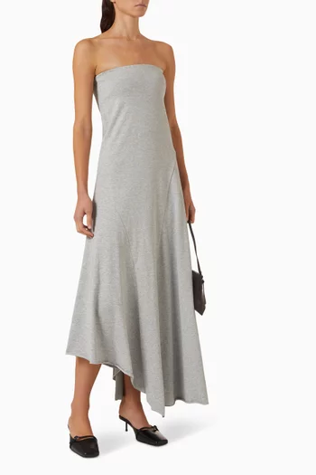 Asymmetric Dress in Cotton Jersey