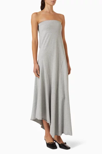 Asymmetric Dress in Cotton Jersey