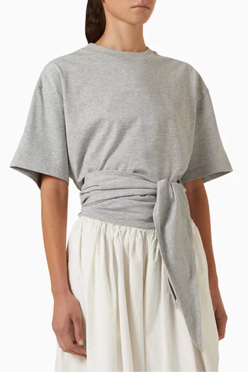 Split Back T-shirt in Cotton Jersey