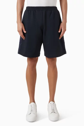 Zig Zag-trim Shorts in Cotton-fleece