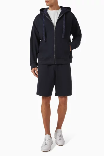 Zig Zag Zip-up Hoodie in Cotton
