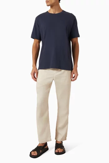 Dinis Logo T-shirt in Cotton-linen
