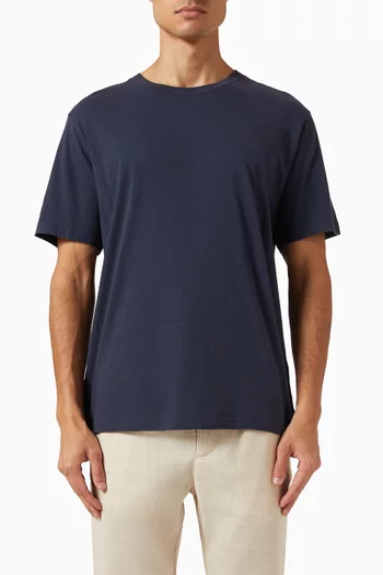 Dinis Logo T-shirt in Cotton-linen