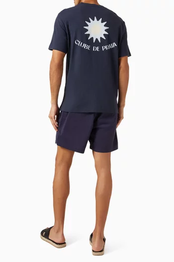 Dinis Printed T-shirt in Cotton-linen